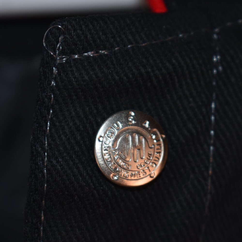 Vintage JH Design Corvette Black Embroidered Jacket Size 3XL Race Car Full Snaps - Picture 14 of 16